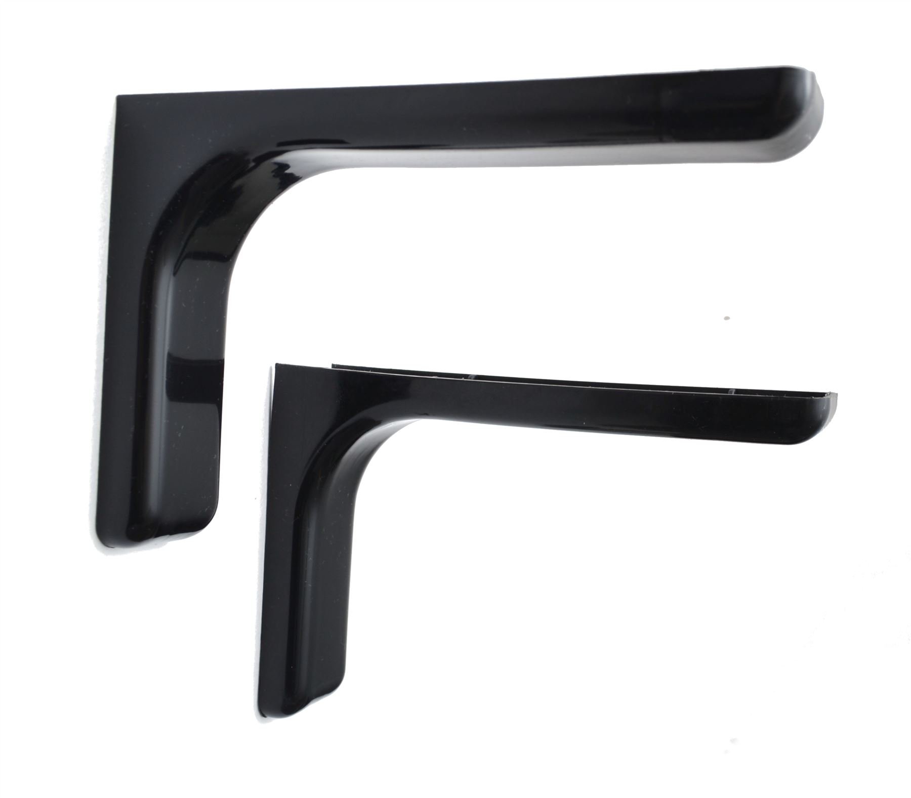 Shelf Support Brackets with Covers 180mm Invisible/Concealed Fixings Black