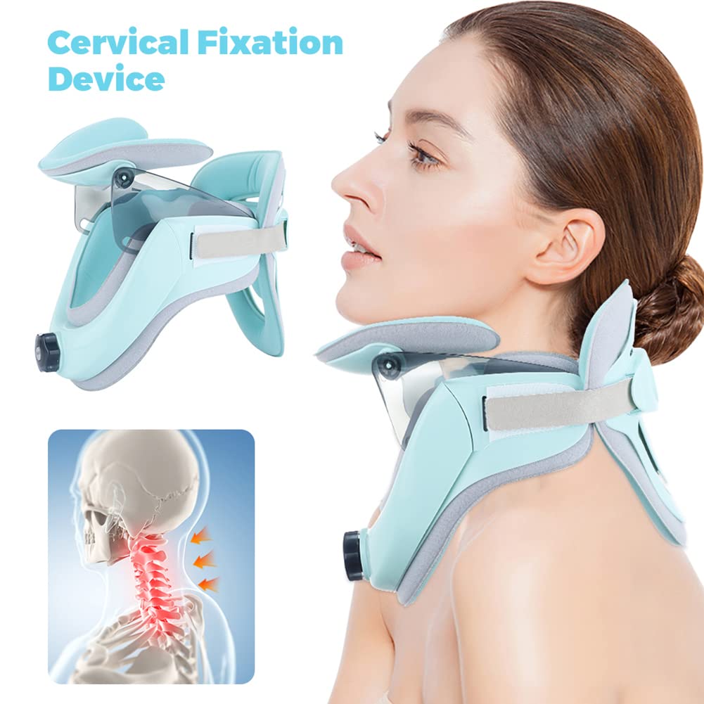 Barella per Supporto Collo, Dispositivo Medico per Il Fissaggio della Colonna vertebrale cervicale, manopola Regolabile, Design ergonomico, Pasta Magica ad Alto Potere Adesivo, per l'allinea