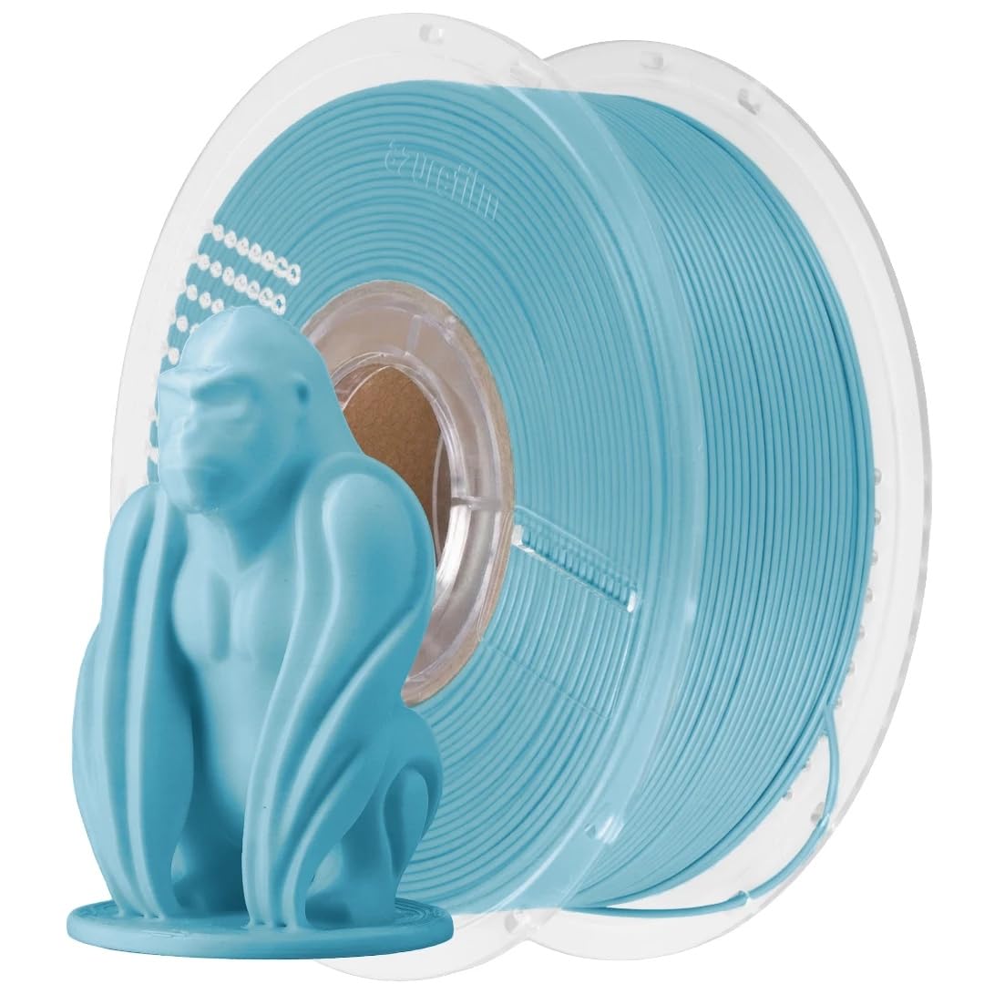 AzureFilm PLA Matte HS 1,75 mm 3D-Drucker-Filament, 1-kg-Spule, Hohe Geschwindigkeit, Ultra-mattes Finish, Einfaches Drucken, PLA-Filament, Für Hochgeschwindigkeitsdrucker