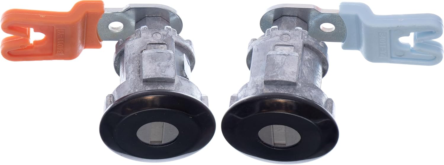 APDTY 140060 Door Lock Cylinder Left & Right Set w/New Keys; Black; Flush-Mount; Compatible with Select 1996-2006 Ford or Mercury Trucks & Vans; Replaces DLK13, DL-143B, DL143B, F67Z7822050HB,