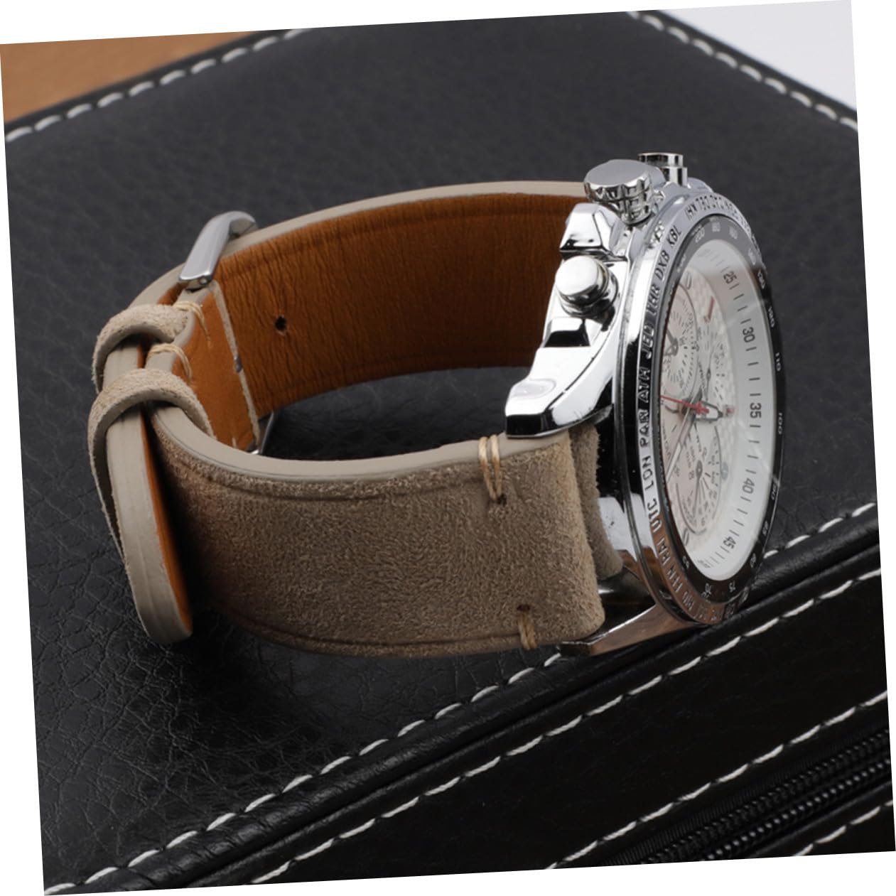 Beigefarbenes Uhrenarmband aus Rindsleder, Austauschbares Armband für Uhr