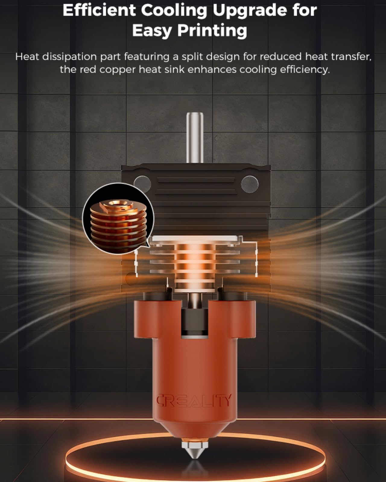 Creality Officiële K1-serie keramische verwarmingsblokset - 0,4 mm snelwisselmondset, hoge temperatuurbestendigheid, uniforme verwarming, volledig metalen geïntegreerde ontwerpkit voor Creality K1 Max