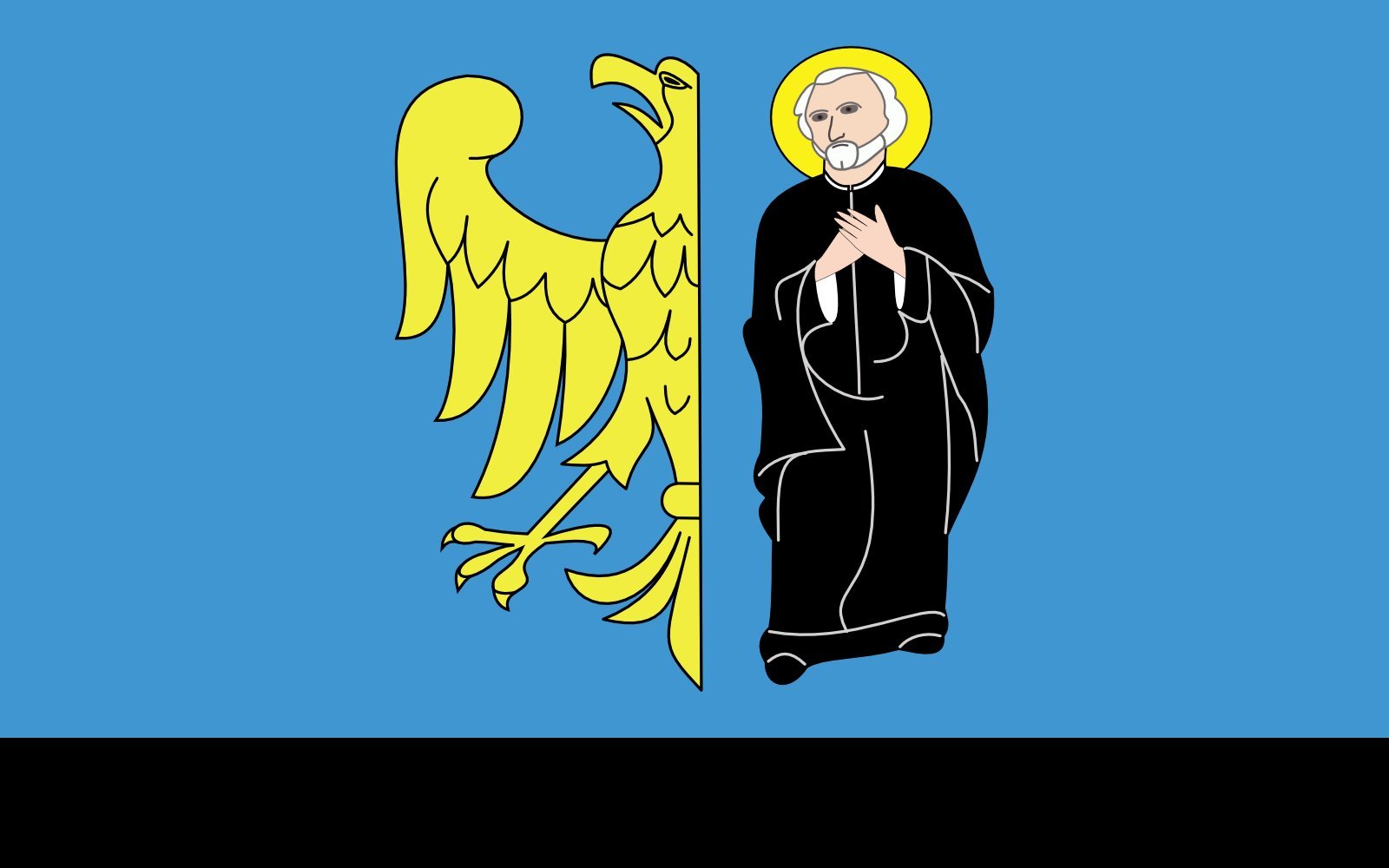 Drapeau Czechowice-Dziedzice grand modèle pour pavoiser sans risque de déchirure