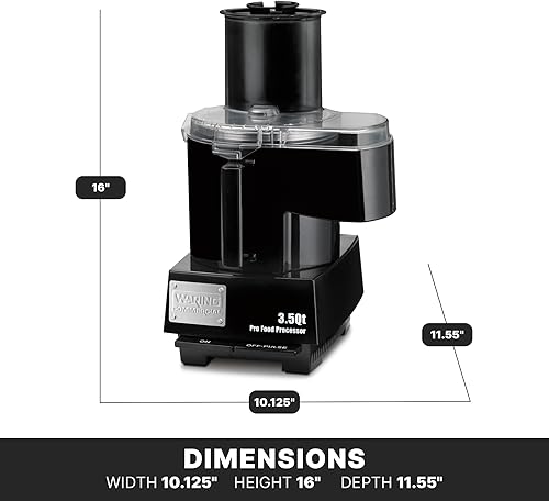 Vista 15 de Waring Procesador de alimentos comercial WFP14S, 3-1/2-cuarto, transparente 120V, enchufe de 5-15 fases