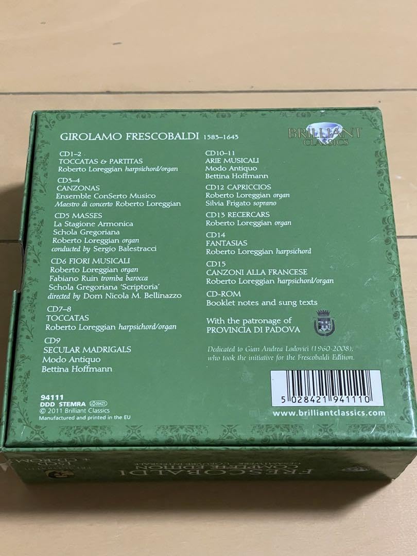 Amazon.co.jp: フレスコバルディ作品全集 15CD+CD-ROM : おもちゃ