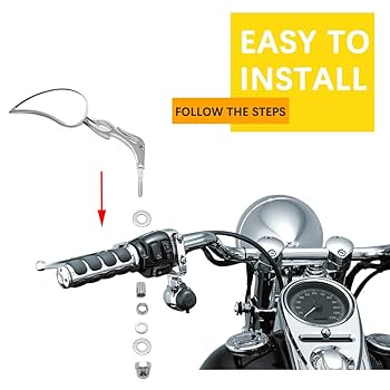 Amazon.com: DREAMIZER Motorcycle Mirrors Teardrop Flame