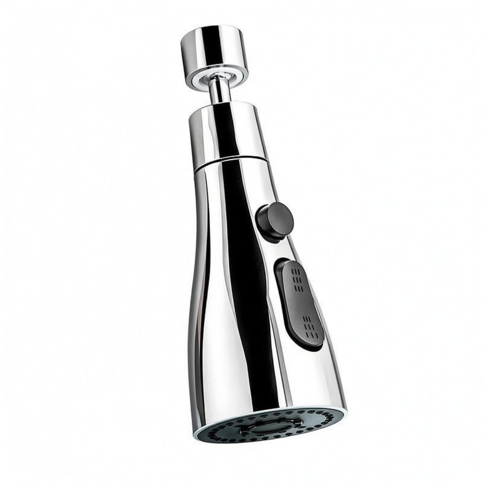 Splash Reducing Kitchen Faucet Extender Push-Button Switch Faucet Sprayer Attachment Polished Metal Finish Spray Head Adapter Leakproof Gasket, Free B|Home & Garden | Kitchen Fixtures | K-image-34
