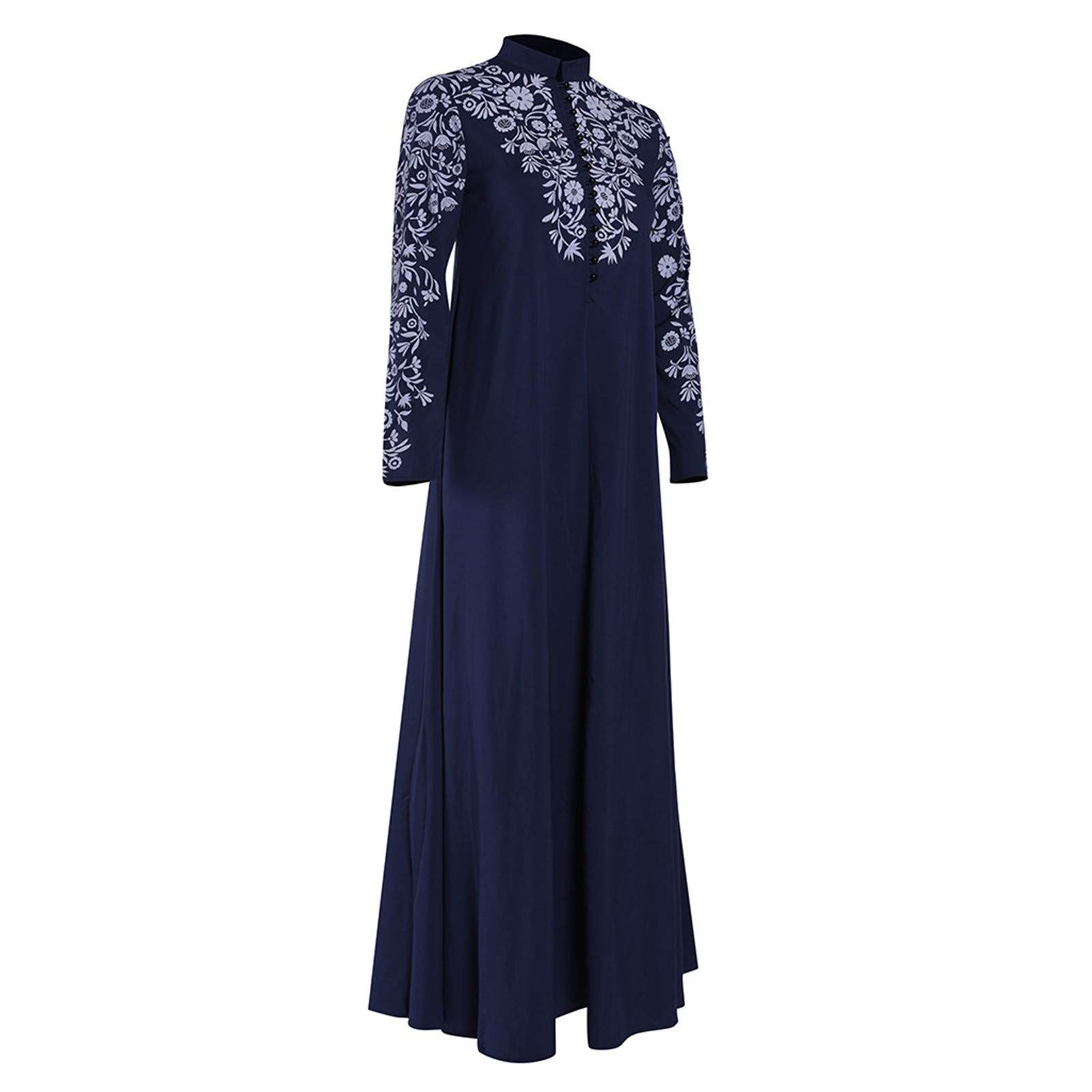Vestido de verano de las señoras musulmanas ropa Maxi caftán Abaya Stitching encaje árabe islámico mujeres vestido de mujer