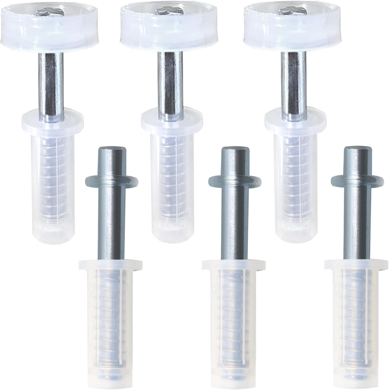 6 PCS Bifold Barn Door Hardware Kit, Stainless Steel Screen Door Rollers Replacement, Bi-Fold Closet Roller Guide Wheel and Top Pivot, Spring Loaded Furniture Hardware for Repair (6 pcs)