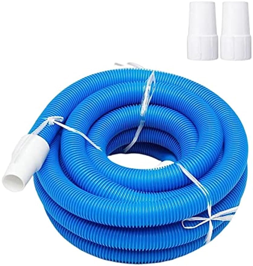 Wąż próżniowy do basenu z obrotowym mankietem, średnica 32 mm, długość 9 m, spiralne złącze nawinięte do wydajnego czyszczenia basenu