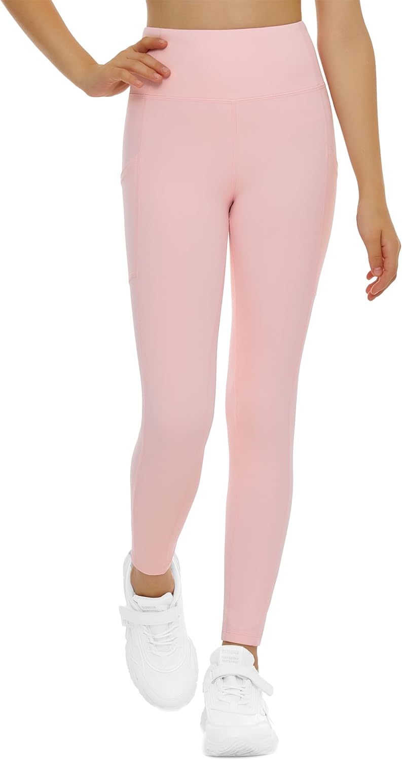 THE GYM PEOPLE Girls Workout Leggings Kids High Waist Stretch Athletic Dance Yoga Pants with Pockets - Image 3