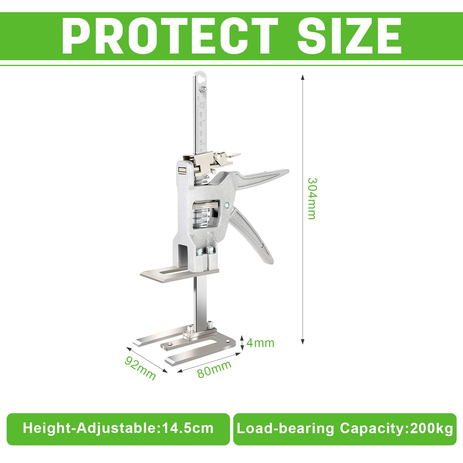 2 Stück Arbeitssparender Arm, Arm Hebewerkzeug mit Skala, Arm Handwerkzeugheber mit Langsam und Schnell Hebefunktion, Möbelheber für Möbel, Türen, Board Heber, 200kg Hubkapazität