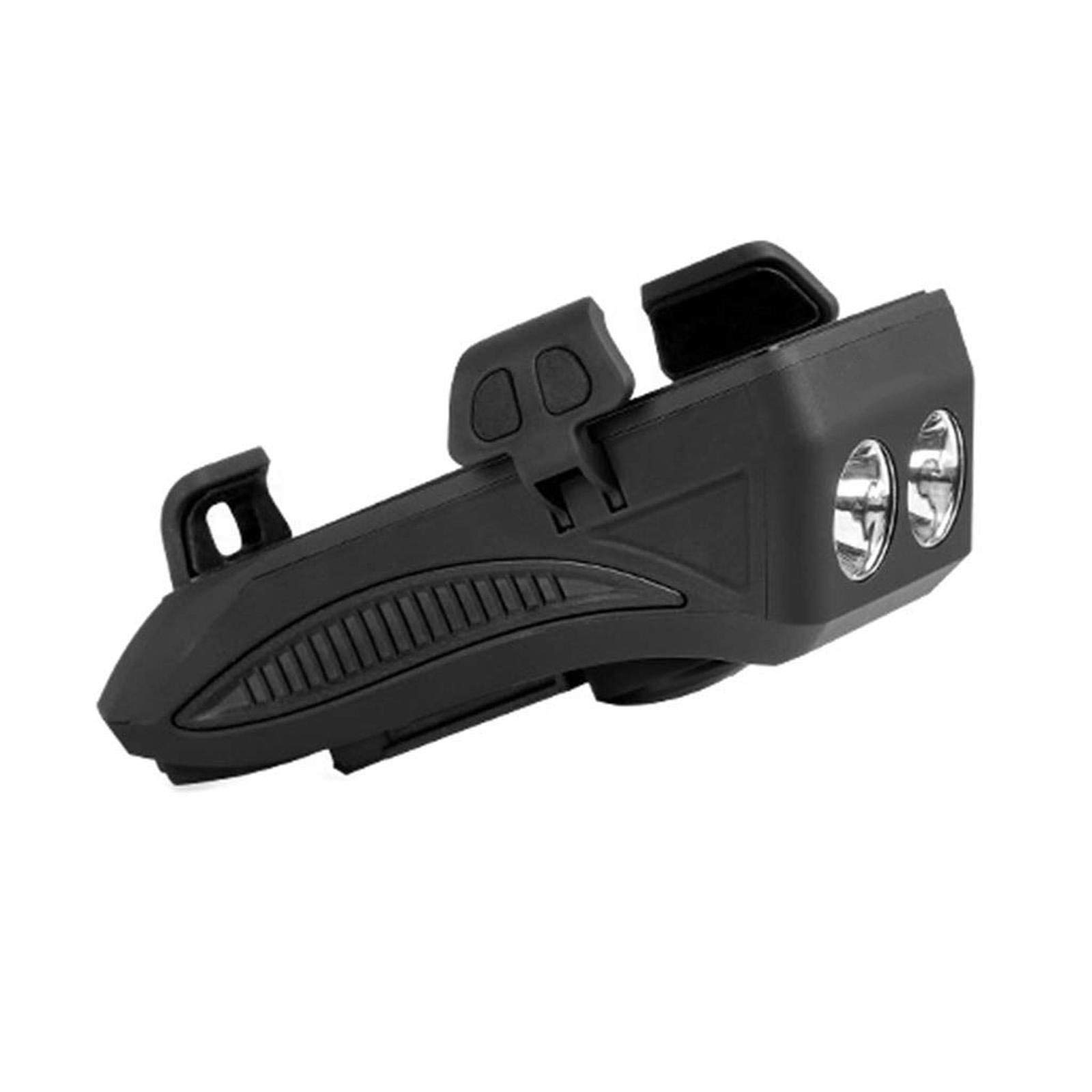 Światła rowerowe, Światła rowerowe, Światła rowerowe, 4 w 1 Przednia lampka rowerowa Reflektor z lampką klaksonu Uchwyt na telefon Zasilanie Usb Czarny na Rower górski Rower szosowy