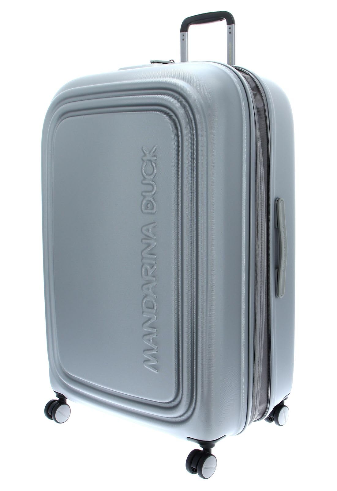Mandarina Duck Unisex Logoduck + walizka na kółkach Xl Exp P10szv35, Silver, 52x82x34/37(LxHxW), Walizka i walizka na kółkach
