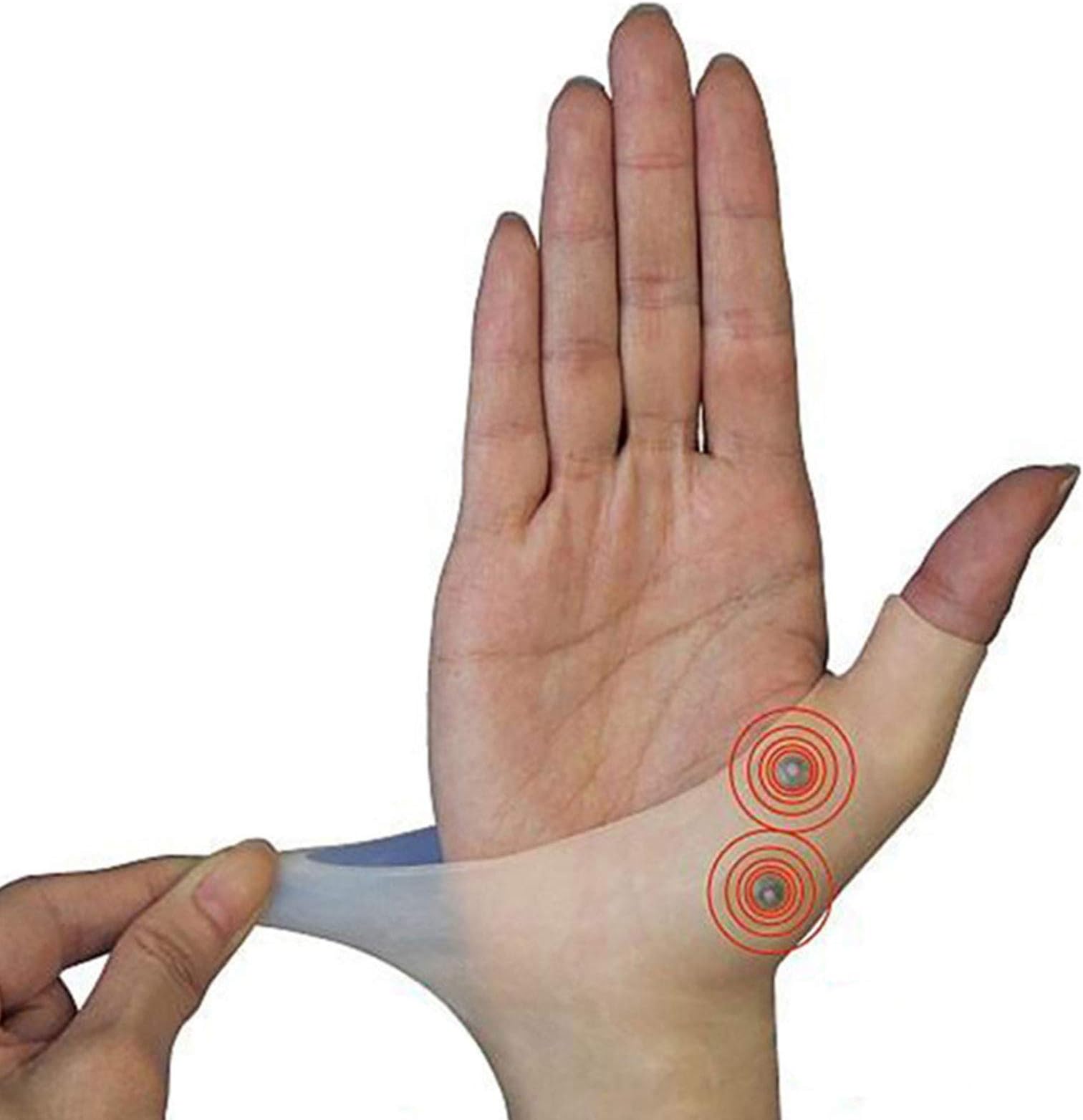 Pannow 4PCS Gel Wrist Thumb Support Braces Therapy Wrist Hand Thumb Gloves Waterproof Elastic Silicone Gel Wrist Support Brace for Tenosynovitis Typing Pain Relief