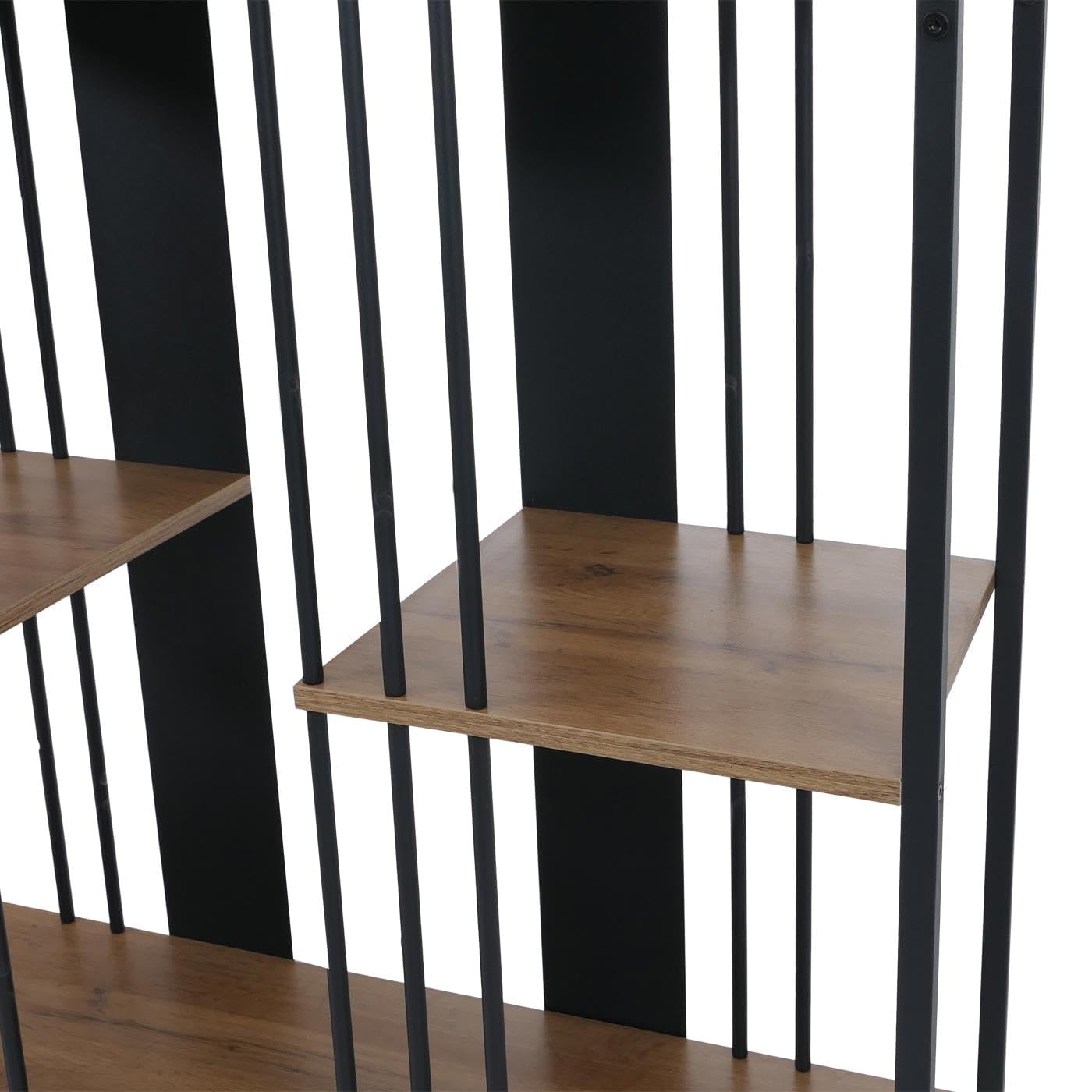 Scaffale HWC-P12, libreria alta, metallo industriale melaminico certificato MVG 180x80x31cm - nero, marrone