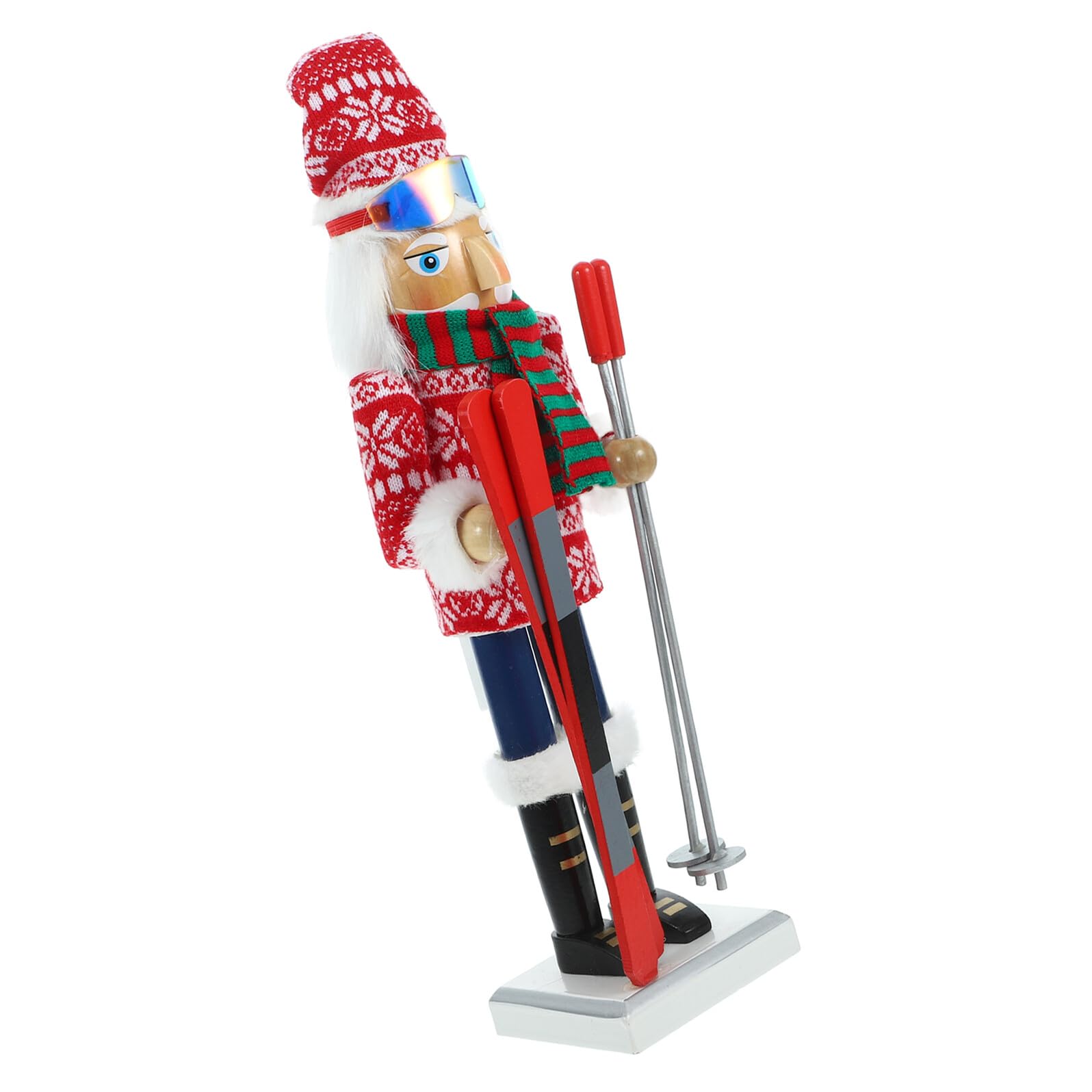 Holz Nussknacker Figur für Weihnachten Funktionierender Nussknacker als Dekoration Handgefertigt mit Liebe Klassisches Weihnachtselement für Zuhause