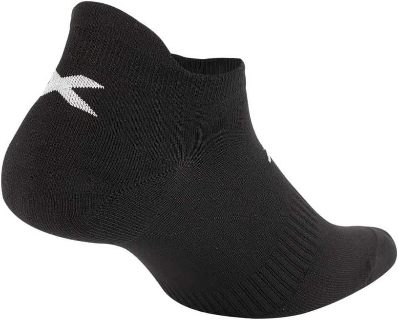 2XU Ankle Sock 3-Pack (Black/White, Small)