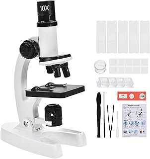 Natur Mikroskop - | Einsteiger Mikroskop Set für Kinder - 300X 600X 1200X Vergrößerung mit Zubehör Proben Vorbereitung Pädagogisches Lernspielzeug für Biologie Studium 1er Packung Set