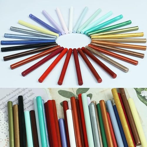 Miniatura 7 de 30 barras de sellado de cera de bronce, pistola de pegamento de oro antiguo para sello de cera, invitaciones de boda, sellado de letras de sobre