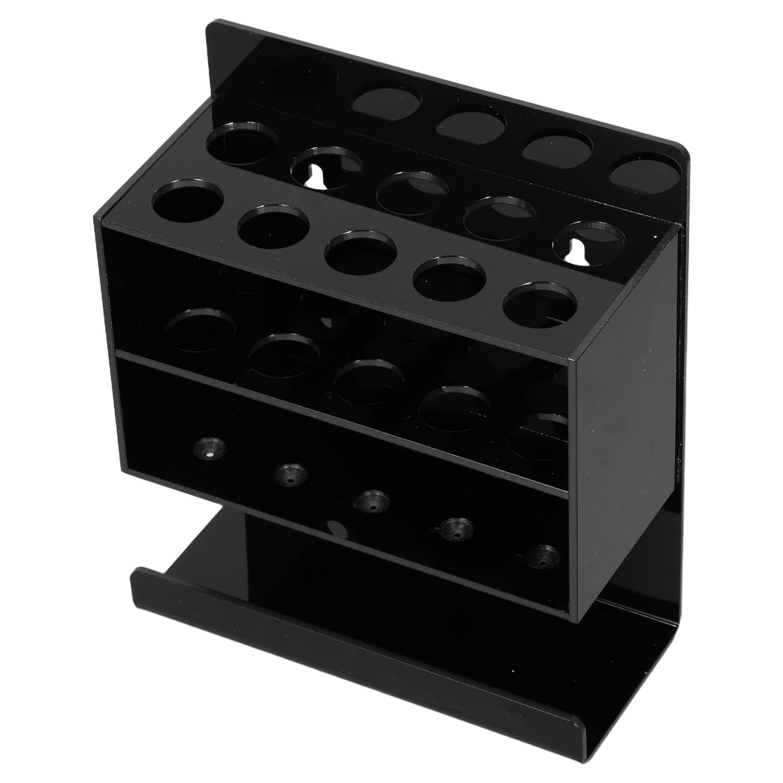 Porte-stylo acrylique noir compact pour optimiser votre espace