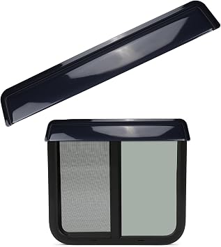 Gpaentsn RV Window Visor Deflector, Rain Guard Extra Durable Sun Wind Air Side Vent Deflector Fits for 18-24inch Wide Window