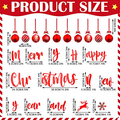30 Pcs Merry Christmas Garage Door Magnets Decoration Happy New Year Magnetic Garage Door Decor Set Christmas Refrigerator Magnets Decals For Outdoor Xmas Holiday Car (Ornament Style) #TOP1