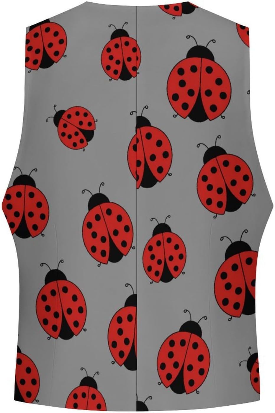 Lady Bug1 Casual Men's Business Suit Vest Slim Fit Formal Dress Waistcoat Vests