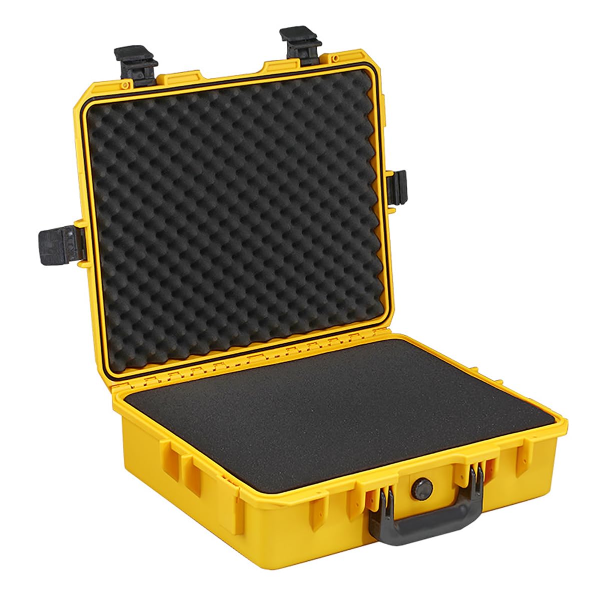 Cassetta degli Attrezzi per Custodia Rigida Impermeabile, Antiurto e Antipolvere, Schiuma ith e Scatola di Protezione di Sicurezza IP67, 21,8 x 17,7 x 8,4 Pollici,Giallo