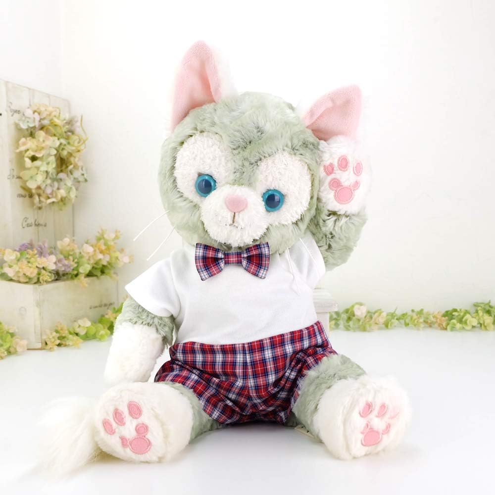 Cushu Cush ジェラトーニ コスチューム 日本製 ぬいぐるみ用グッズ 洋服 着せ替え ディズニー ねこ 赤 チェック