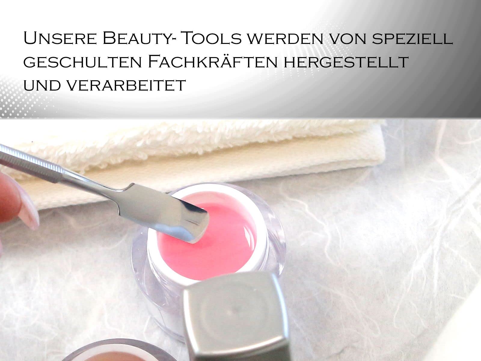 Gelspatel Doppel-Spatel, Salbenspatel, Doppelinstrument Edelstahl, Rostfrei, 17 cm