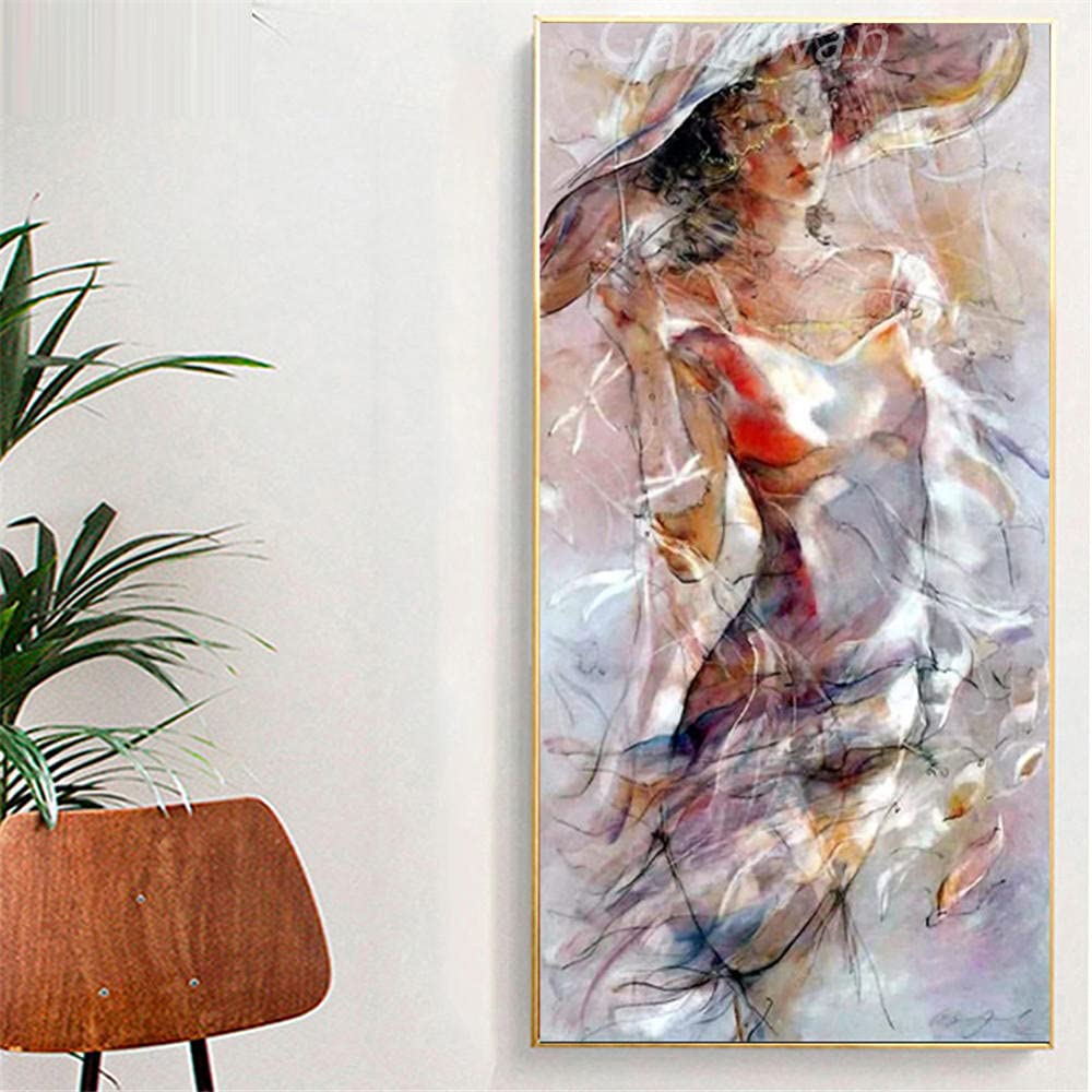 Broderie diamant 5D design abstrait chic toile 16x32inch pour une décoration artistique