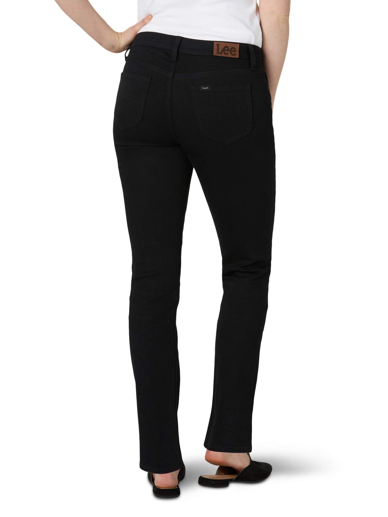 Lee Damen Legendary Mid Rise Straight Leg Jeans, Schwarz, 34 Kurz – Ansicht 2