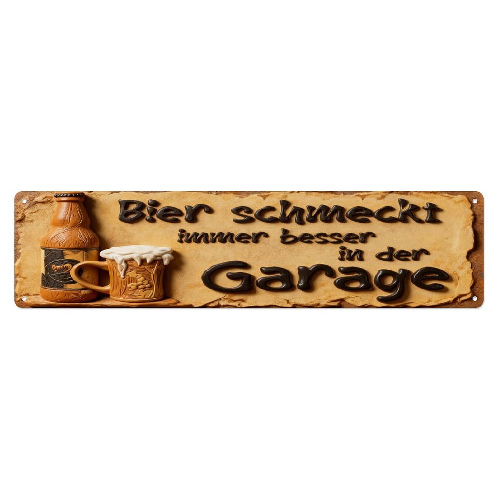 Beer Always Tastes Better in The Garage Metal Tin Sign Plaque