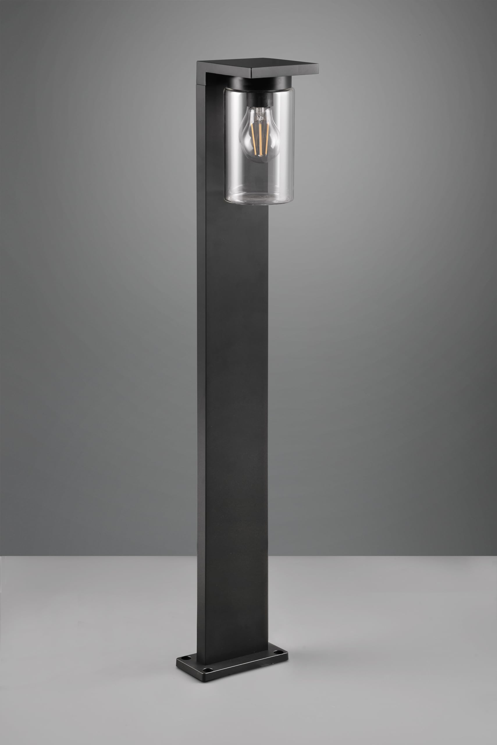 Trio Leuchten Oświetlenie ścieżki zewnętrznej ARDILA 411660132, antracyt aluminium odlewane ciśnieniowo, przezroczyste szkło, z wyjątkiem 1x E27, czujnik zmierzchowy