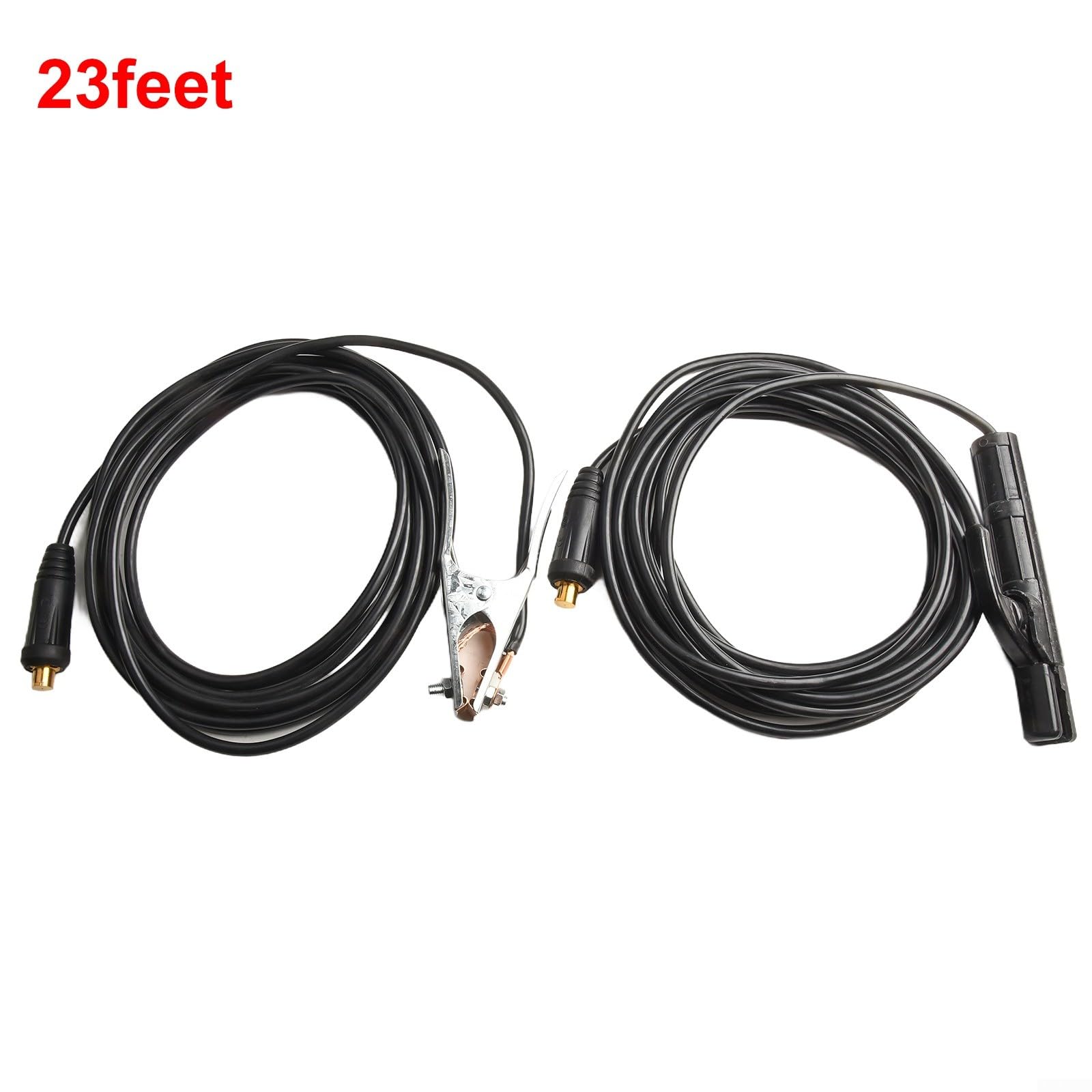 Morsetto di massa da 300 A con cavo per inverter di saldatura MMA in rame + morsetto di messa a terra in ABS con impugnatura isolata, antiscivolo, resistente al calore, per saldatura manuale