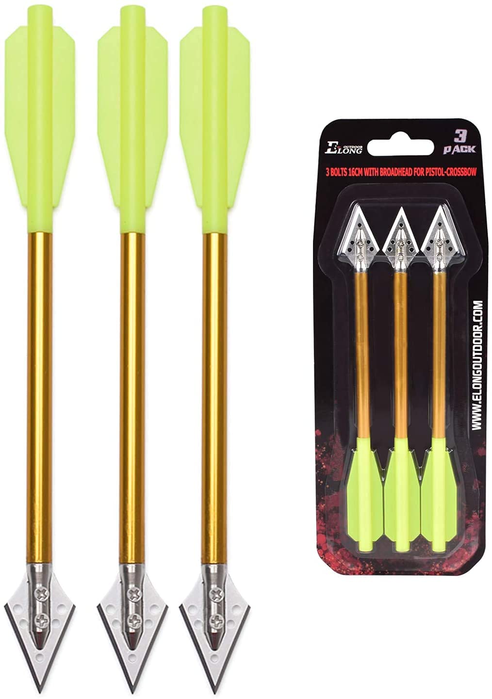 Flèches De Chasse 6.8 Pouces (17cm) En Aluminium Avec Empenne Plastique Rouge - Lot De 6 Pour Arbalète
