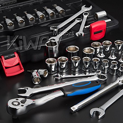 KiWAV Tool Box Kit Mixed 3/8 Inch Drive Bit Torx Hex Socket Wrench Maintenance Repair 40pcs compatible for Harley