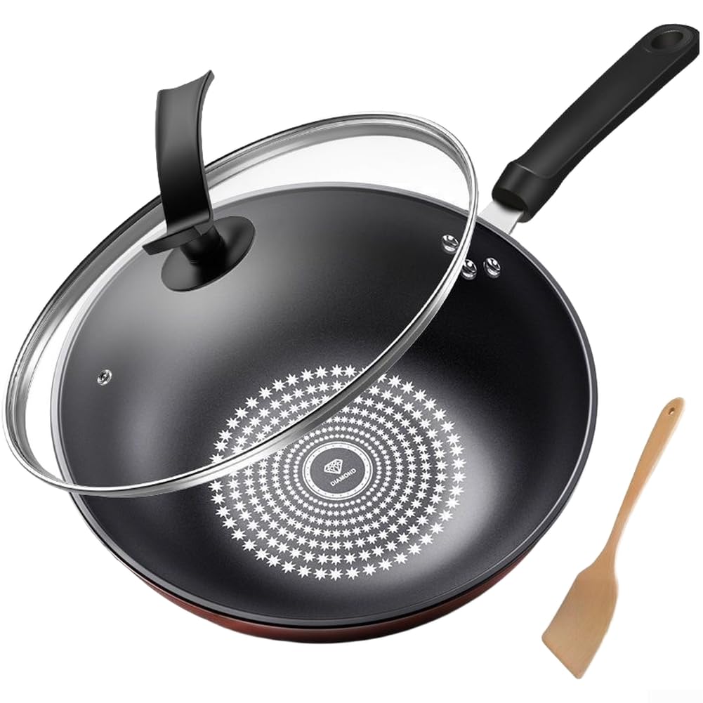Poêle à Friture Diamant 30cm Antiadhésive Induction(B-32CM)