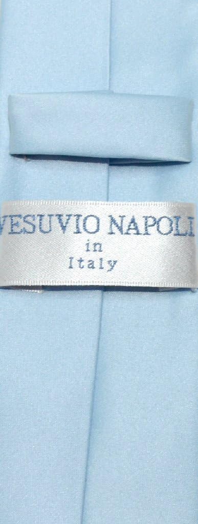Vesuvio Napoli Men’s 2.5" Skinny Solid Color Neck Tie – Narrow Tie for Business, Weddings & Formal Events - Image 2