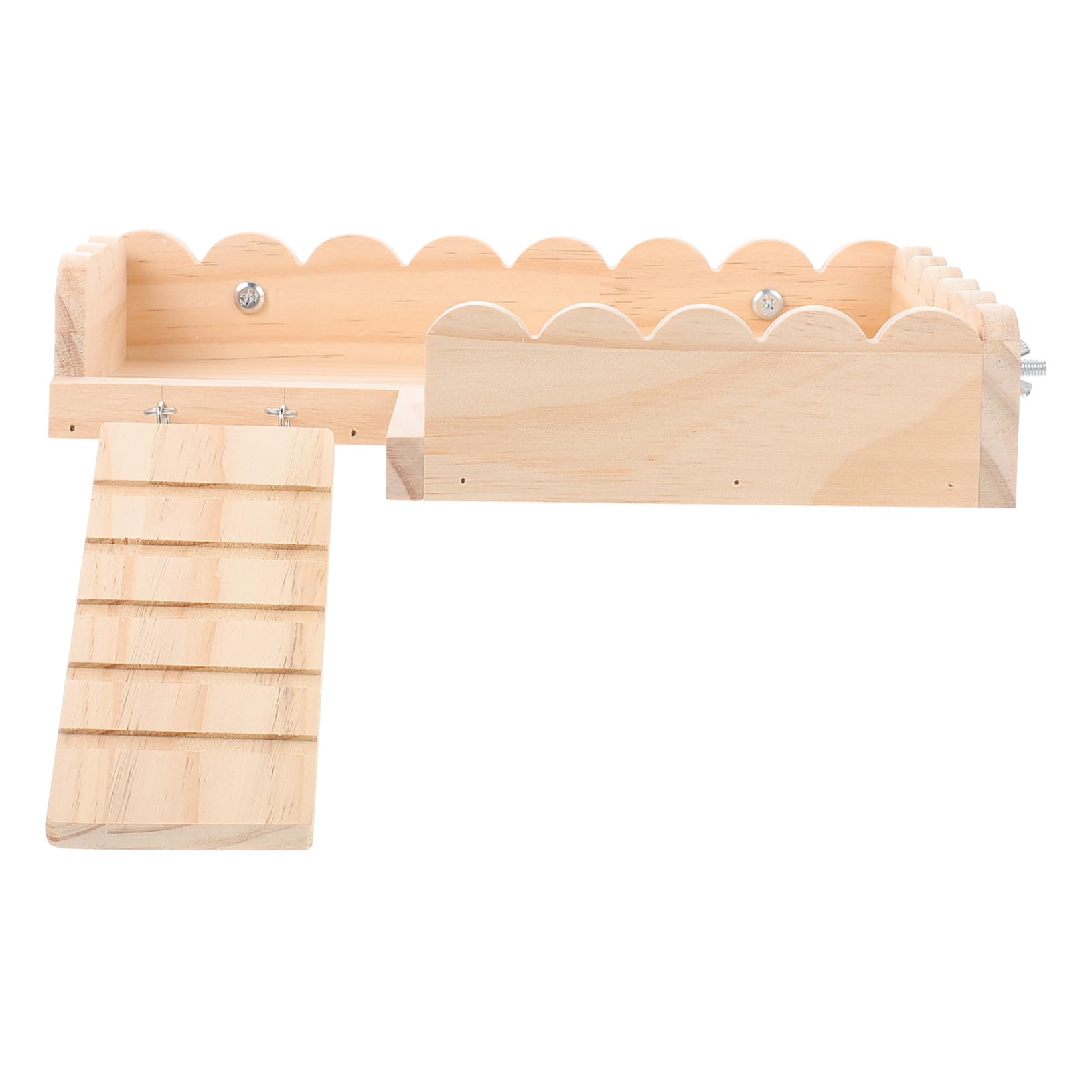 Spielzeugplattform Schraubmontage Holz mit Hamster und Meerschweinchen