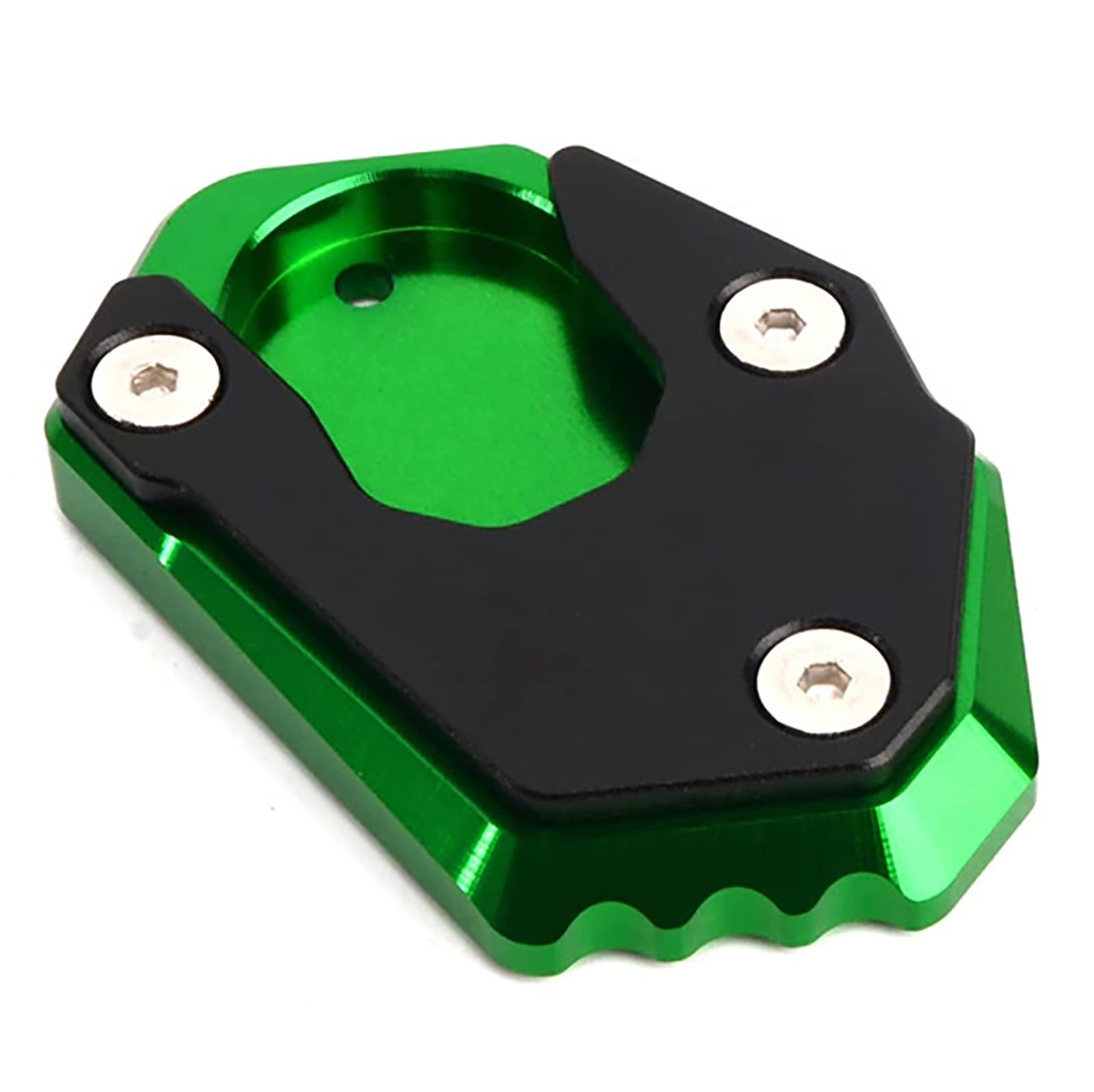 SANDEZI Motorcycle Kickstand Pad for GN125 GN250, Side Stand Extension Anti-Slip Plate Durable Foot Enlarger Enlarged Support Base,Green