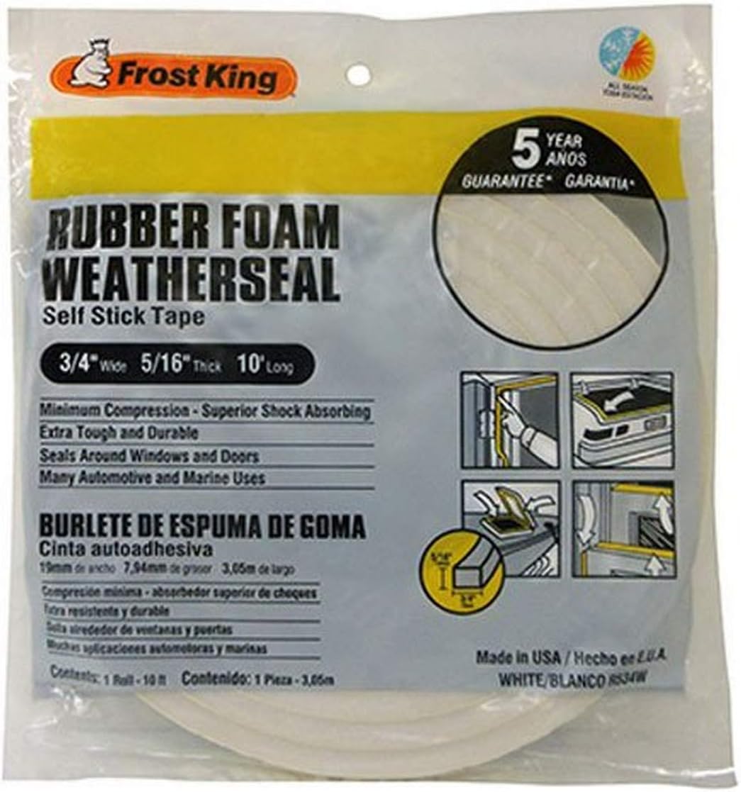 3/4x5/16 WHT Foam Tape