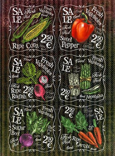 Rice Paper for decoupage. Fresh Vegetables~ 11,1 x 15,11 inches. Made in Russia