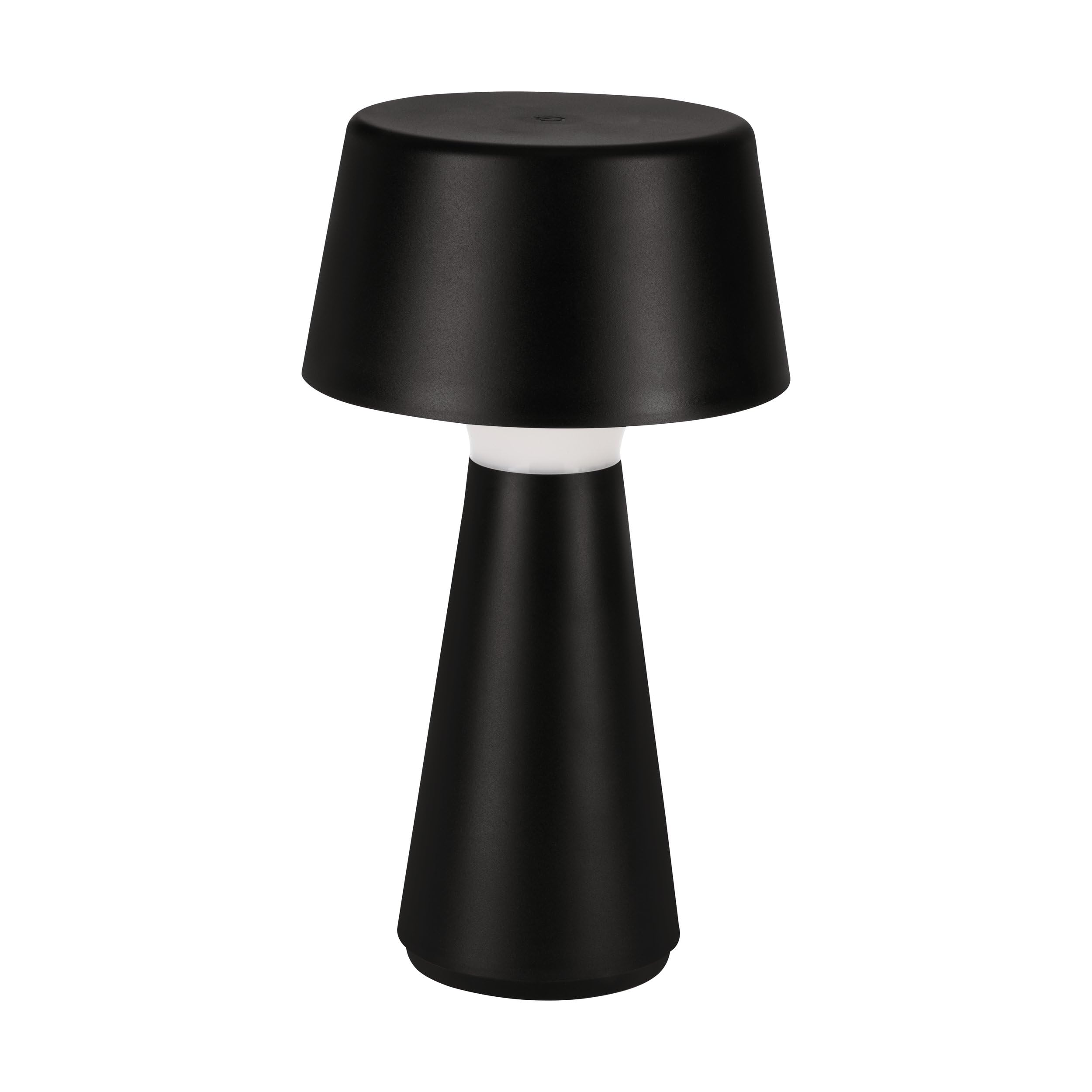 Eglo LED Outdoor Table lamp Scorrano, Rechargeable Bedside lamp Touch dimmable, Cordless Outside Garden Light, Rechargeable via USB, Plastic in Black, Warm White-Cold White, IP44