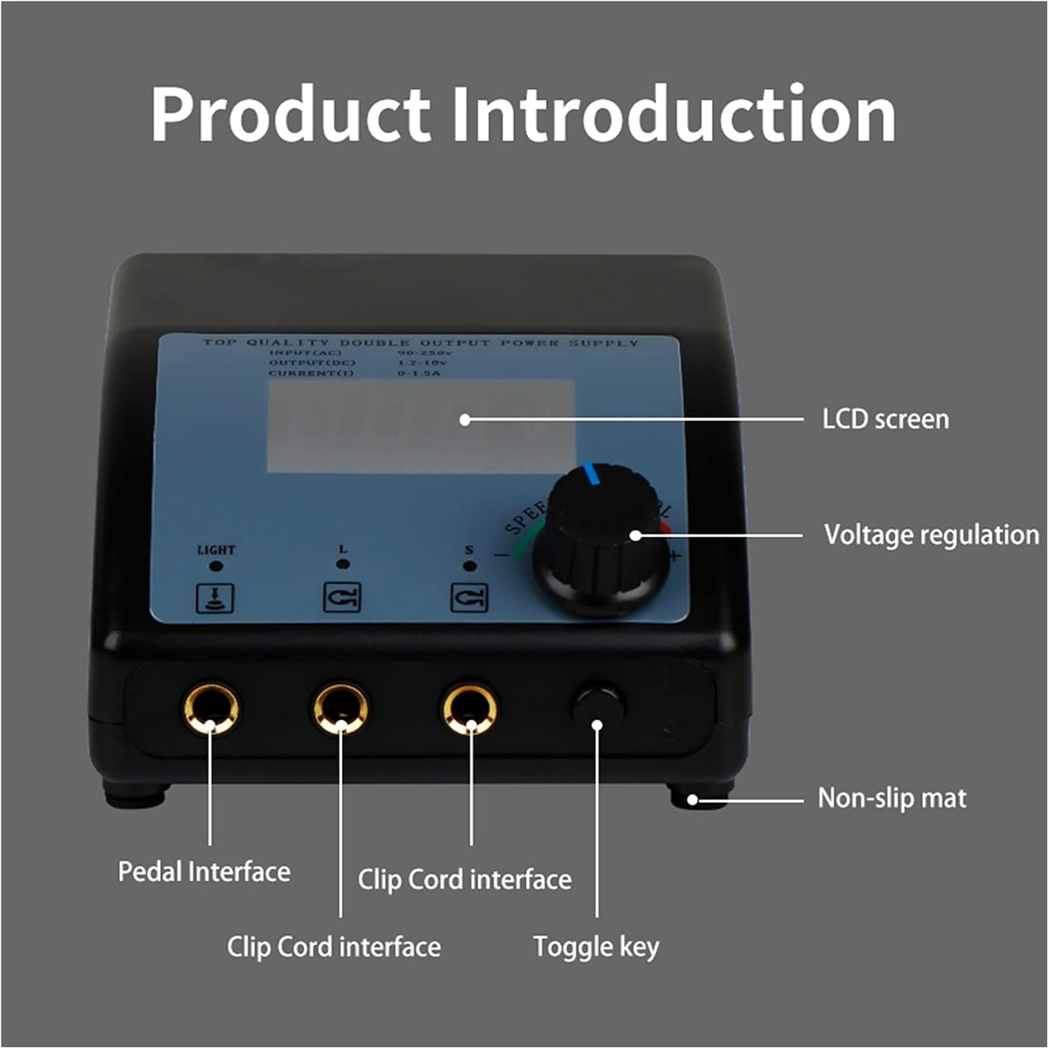 Professional Tattoo Power Supply Digital LCD Tattoo Machine Power Supply Tattoo Accessories with Power Cord