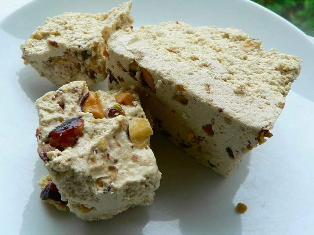 Classic Greek Halva with Almonds 400g-Sesame Sweets
