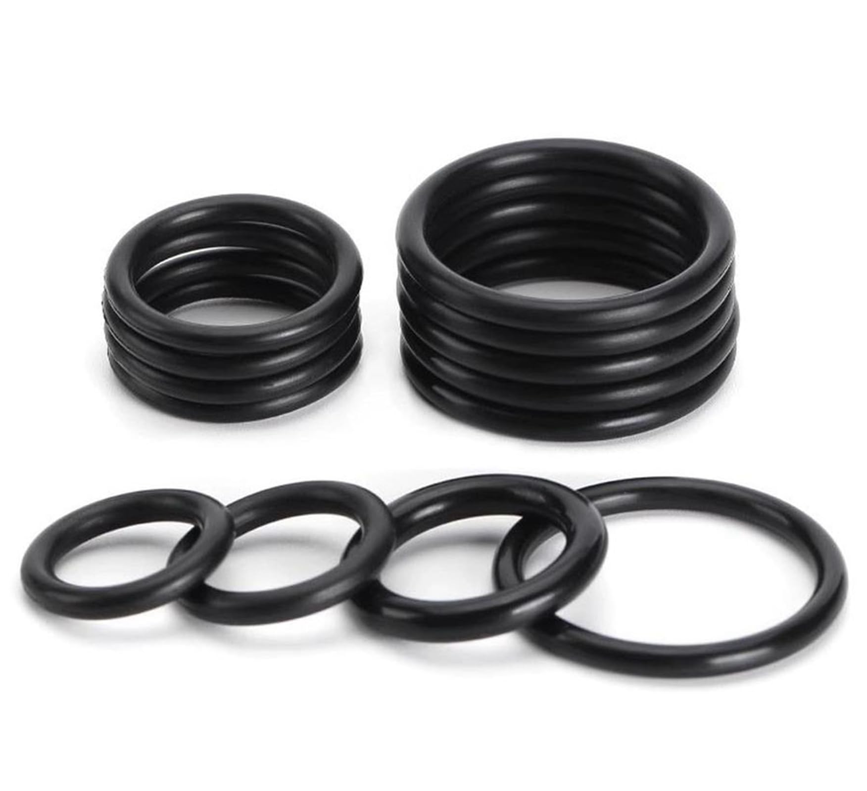 5 pcs tóricas de caucho de nitrilo, 55 mm de diámetro interior, 6 mm de ancho, juntas de sellado de caucho de nitrilo negras