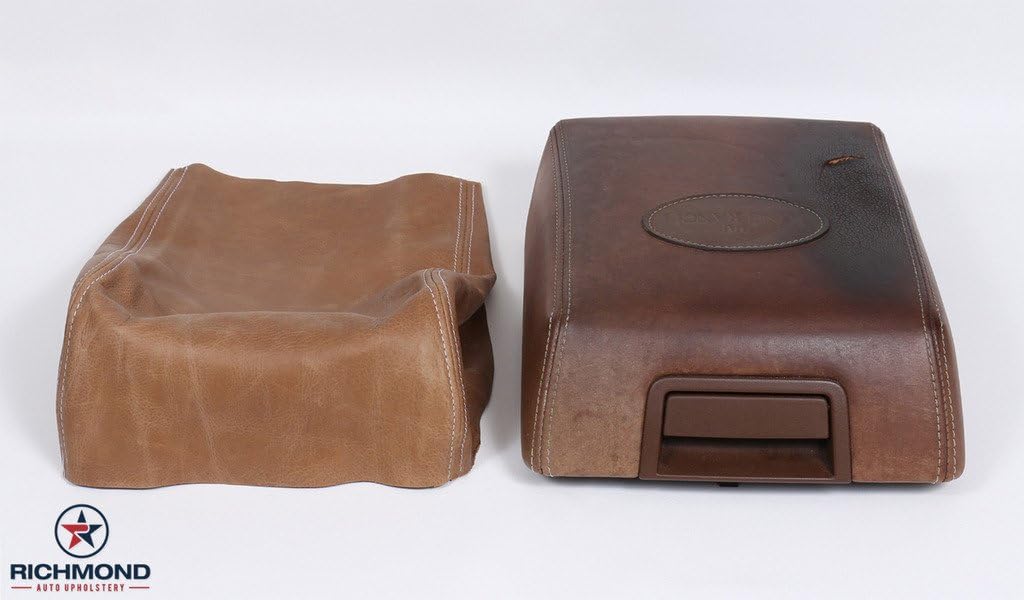 Richmond Auto Upholstery - Replacement Leather Center Console Lid Cover, King Ranch (Compatible with 2005 Ford F-150 King Ranch Super-Crew)
