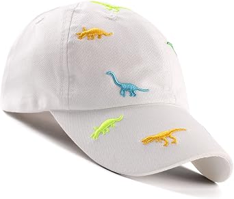 Bamery Toddler Baseball Hat for Boys&Girls Baby Baseball Cap Embroidery Dinosaur Kids Hat for 2-6T